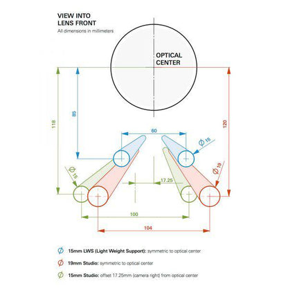 SHAPE Sony Burano & Venice 15 mm Sliding Baseplate Baseplate SHAPE wlb