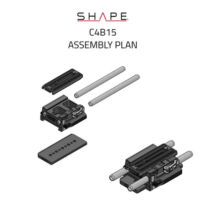SHAPE Canon C400 15mm Lightweight Baseplate Camera Rig SHAPE wlb