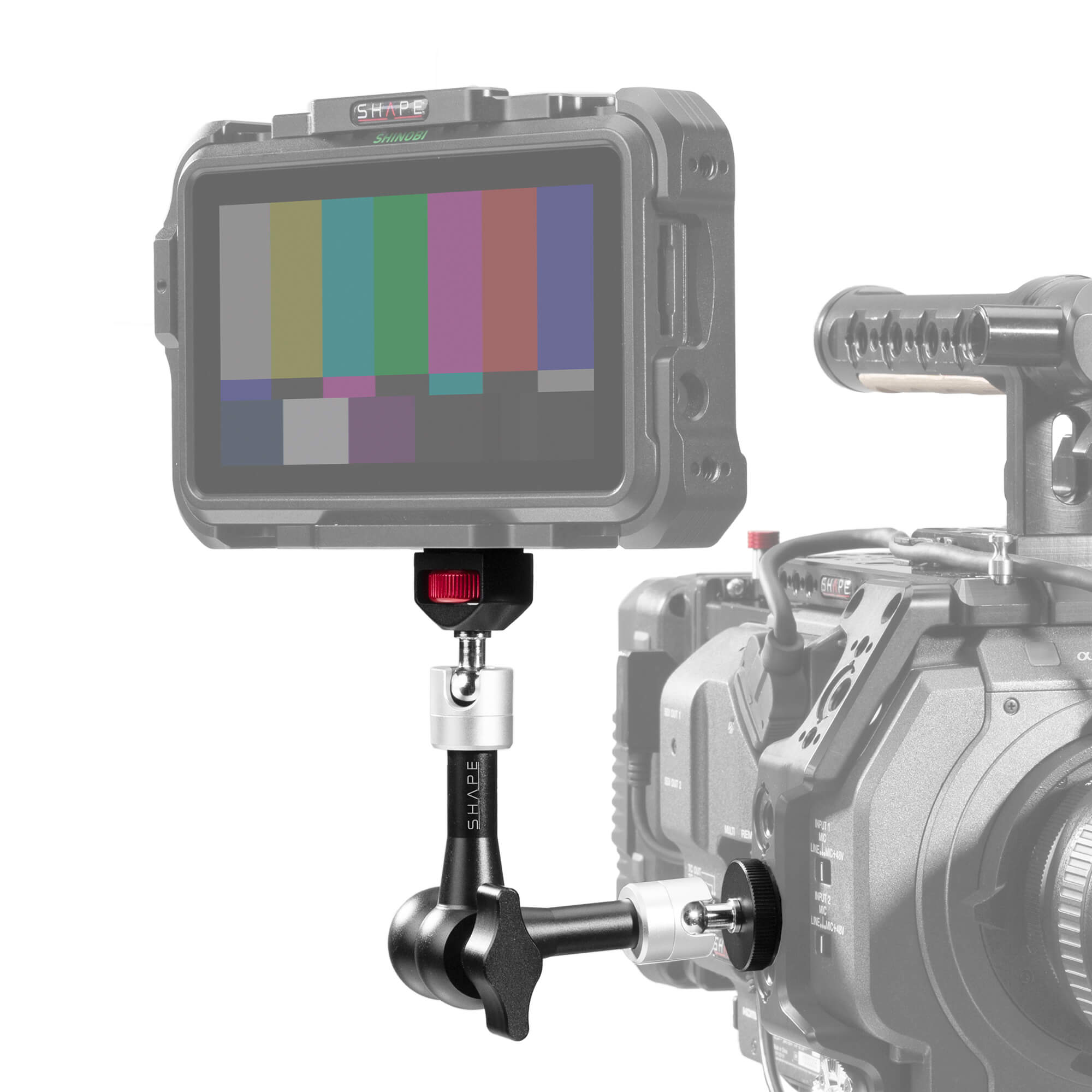 SHAPE 7" Magic Arm Central Lock Rosette with 1/4-20 Captive Screw Arm SHAPE wlb