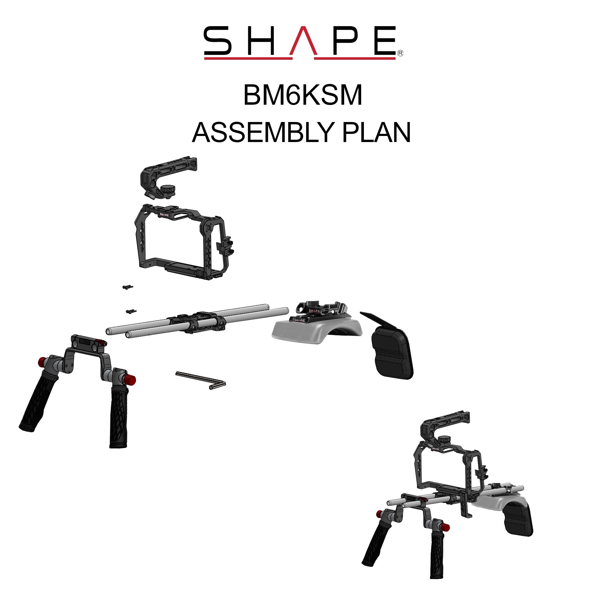 SHAPE Blackmagic Cinema Camera 6K/6K PRO/6K G2 Shoulder Mount - SHAPE wlb
