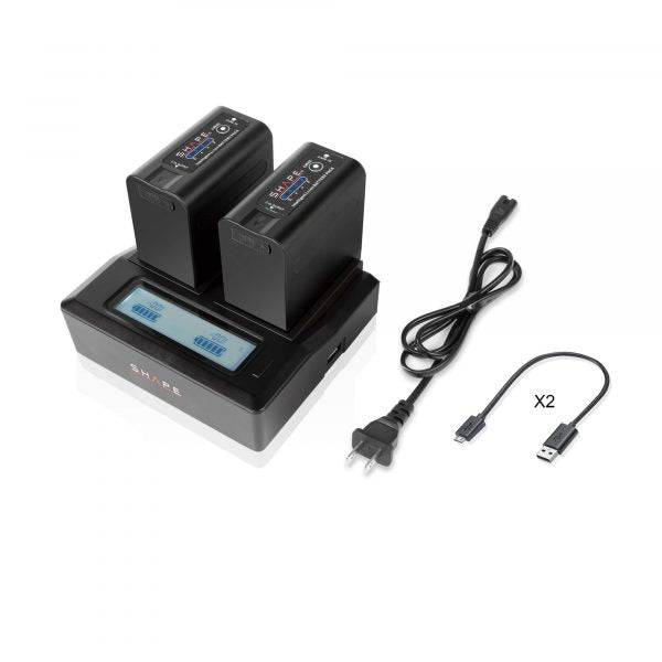 SHAPE Canon & RED® KOMODO™ BP-975 Batteries with Dual LCD Charger Battery & Charger SHAPE wlb