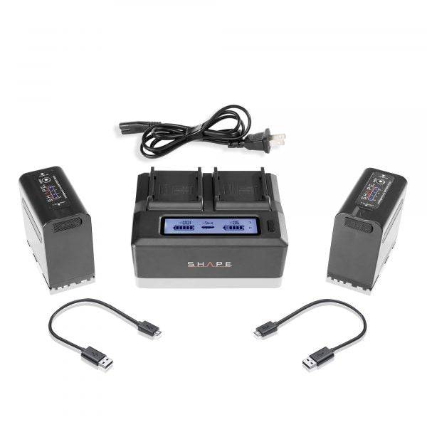 SHAPE Canon & RED® KOMODO™ BP-975 Batteries with Dual LCD Charger Battery & Charger SHAPE wlb