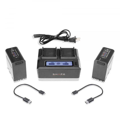 SHAPE Canon & RED® KOMODO™ BP-975 Batteries with Dual LCD Charger Battery & Charger SHAPE wlb