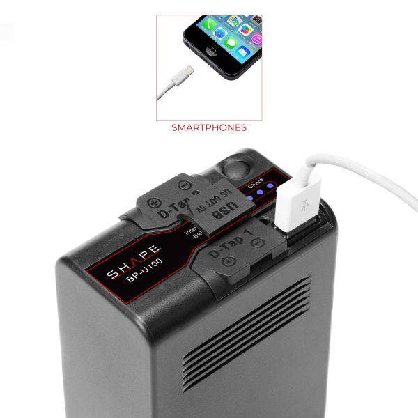 SHAPE Sony FX9/FX6 BP-U100 Batteries with Travel Charger Battery SHAPE wlb