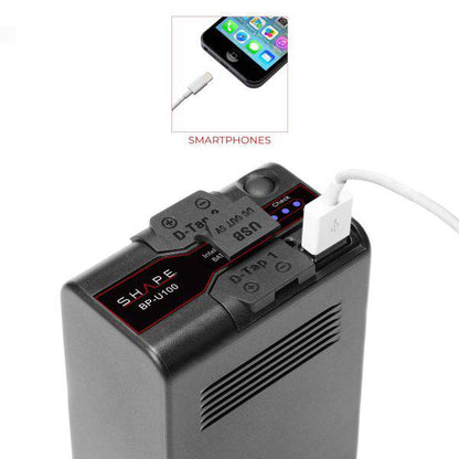 SHAPE Sony FX9/FX6 BP-U100 Batteries with Travel Charger Battery SHAPE wlb