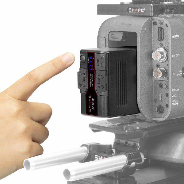 SHAPE Sony FX9/FX6 BP-U100 Batteries with Travel Charger Battery SHAPE wlb