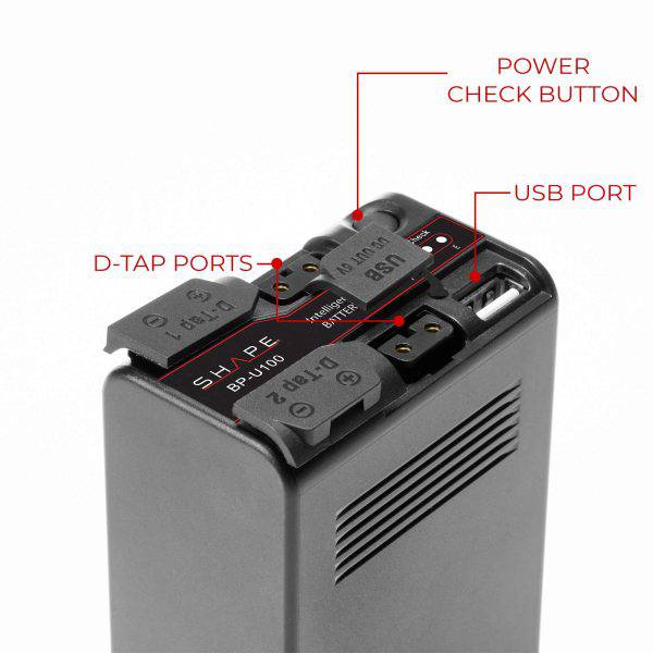 SHAPE Sony FX9/FX6 BP-U100 Batteries with Travel Charger Battery SHAPE wlb