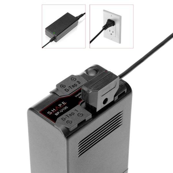 SHAPE Sony FX9/FX6 BP-U100 Batteries with Travel Charger Battery SHAPE wlb