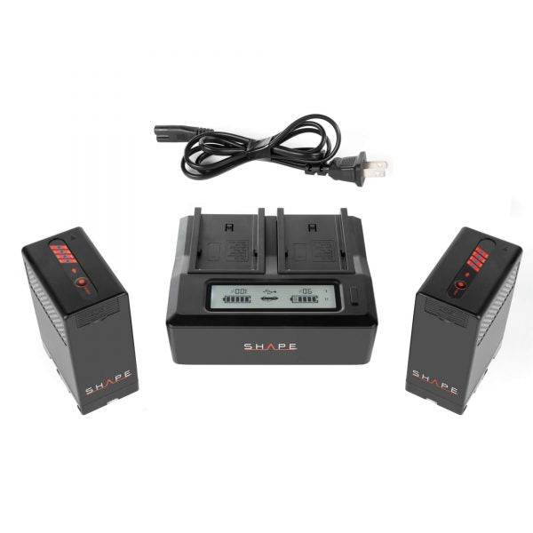 SHAPE Sony BP-U65 Batteries with Dual LCD Charger Battery & Charger SHAPE wlb