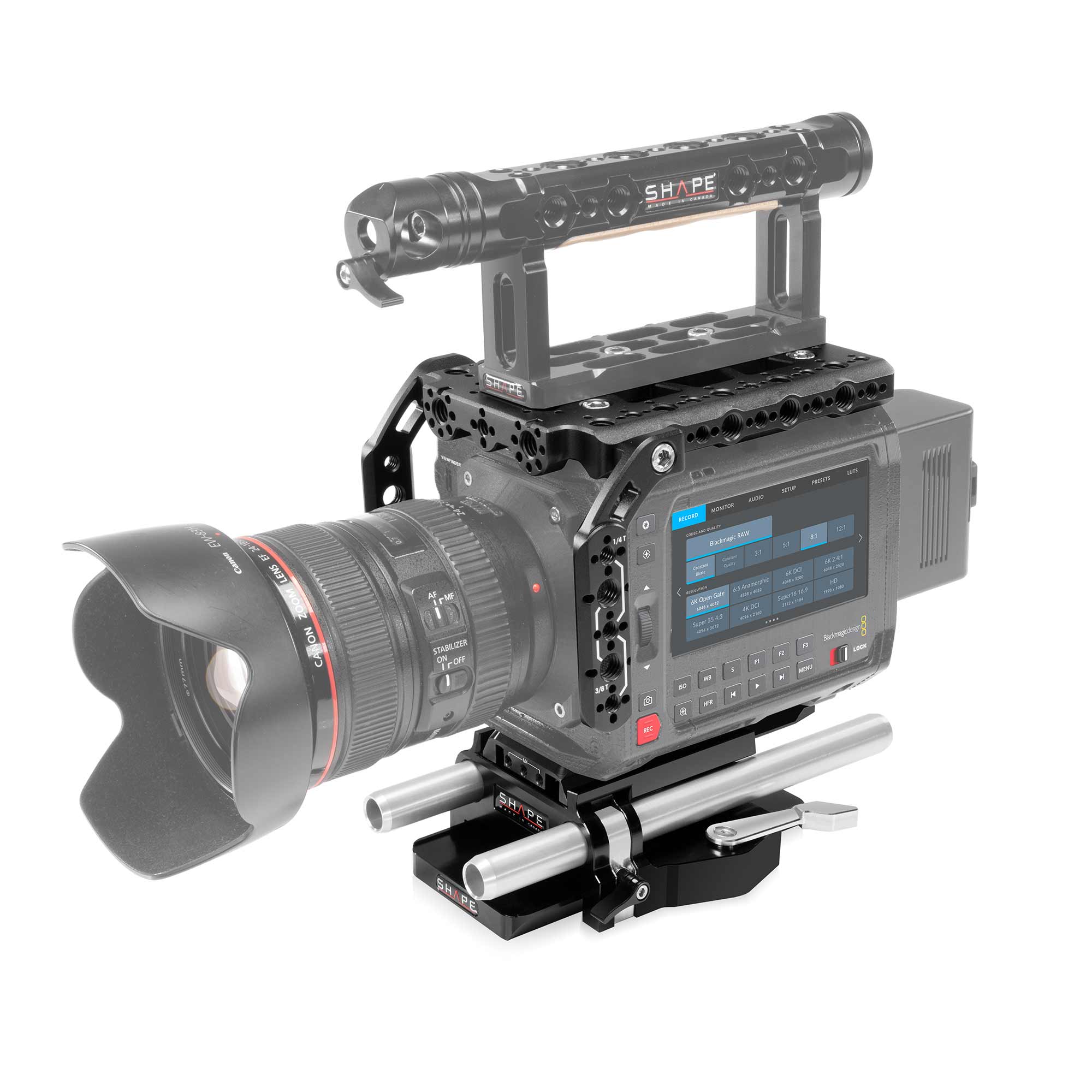 SHAPE Blackmagic PYXIS 6K Cage with 15MM LWS Rod System Camera Rig SHAPE wlb
