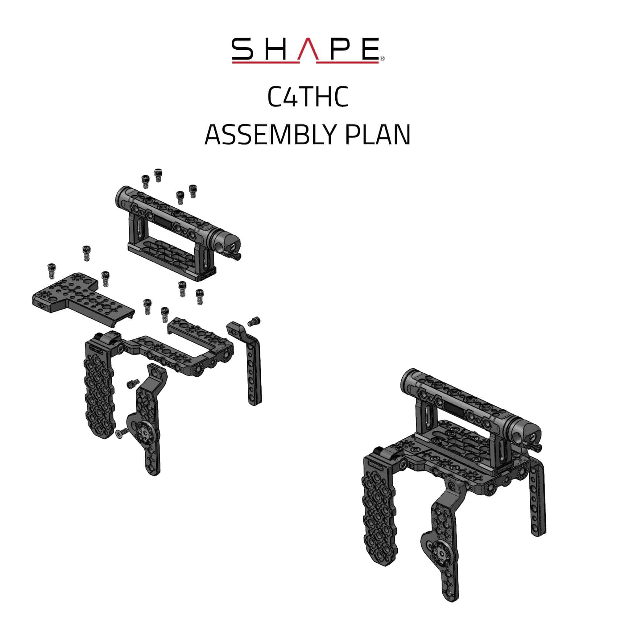 SHAPE Canon C400 Cage with Top Handle Camera Rig SHAPE wlb
