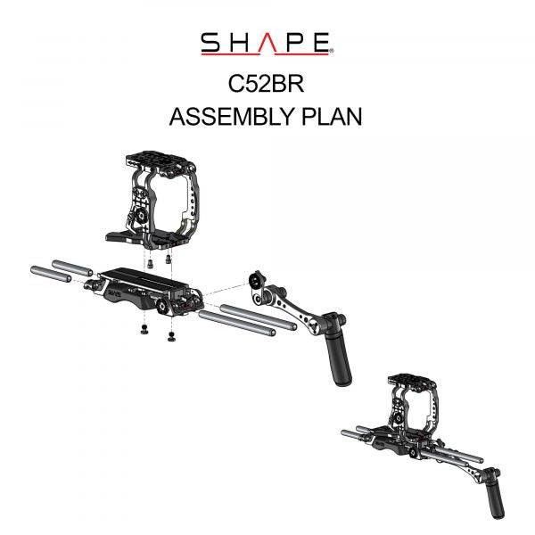 SHAPE Canon C500 MKII/C300 MKIII Camera Bundle Rig Camera Rig SHAPE wlb