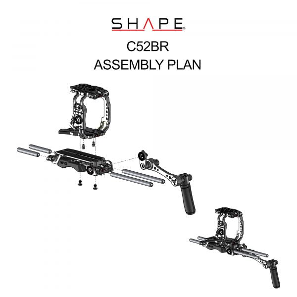 SHAPE Canon C500 MKII/C300 MKIII Camera Bundle Rig Camera Rig SHAPE wlb