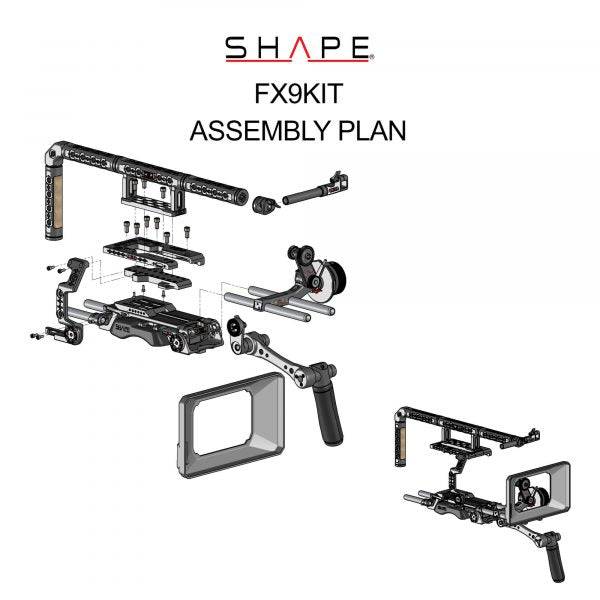 SHAPE Camera Bundle Rig Kit for Sony FX9 Camera Rig SHAPE wlb   