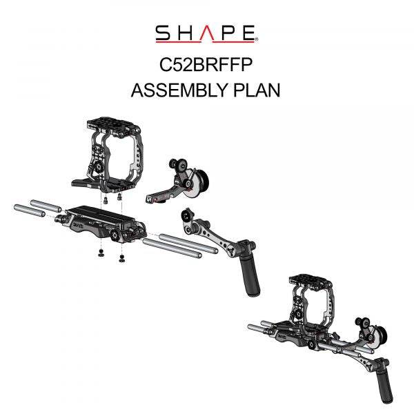 SHAPE Canon C500 MKII/C300 MKIII Camera Bundle Rig with Follow Focus Pro Camera Rig SHAPE wlb