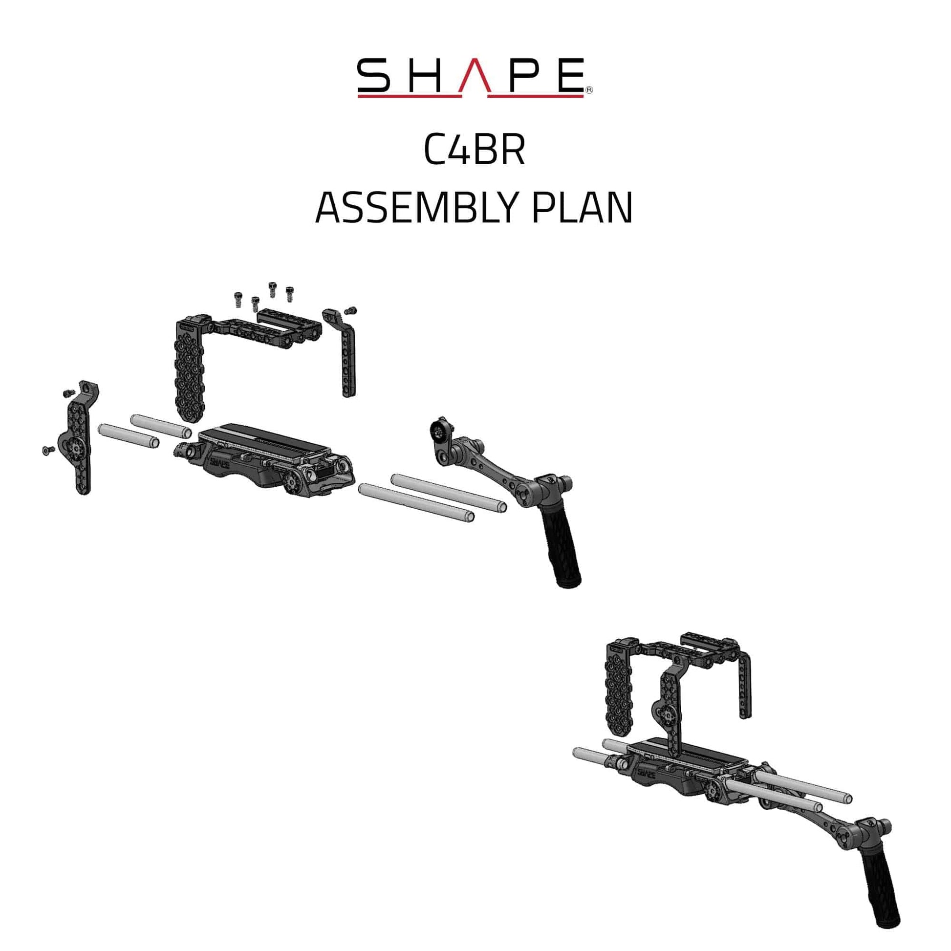 SHAPE Canon C400 Camera Cage Baseplate with Handle Camera Rig SHAPE wlb