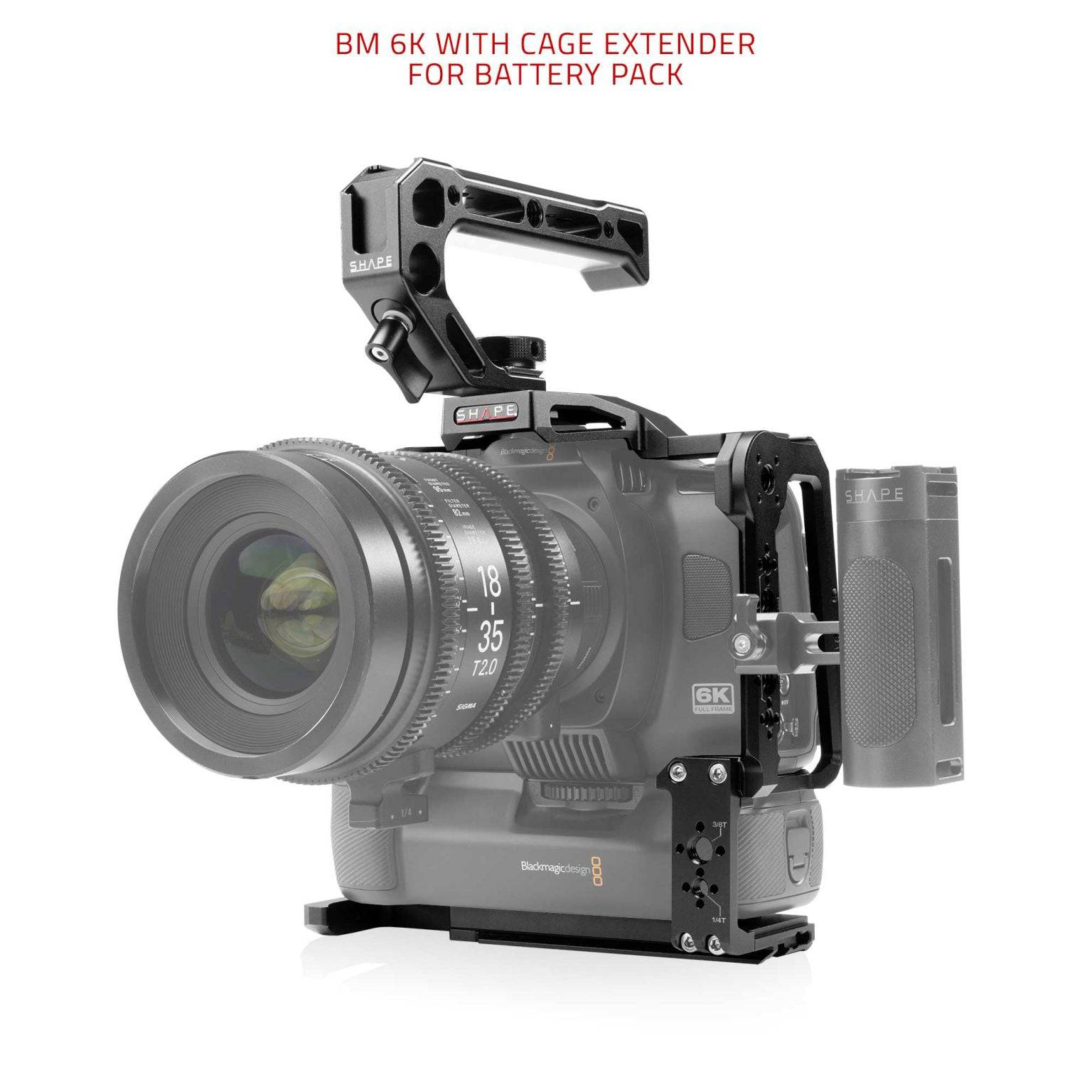 SHAPE Blackmagic Cinema Camera 6K/6K PRO/6K G2 Camera Cage, Top Handle and Rod Bloc System Camera Cage SHAPE wlb