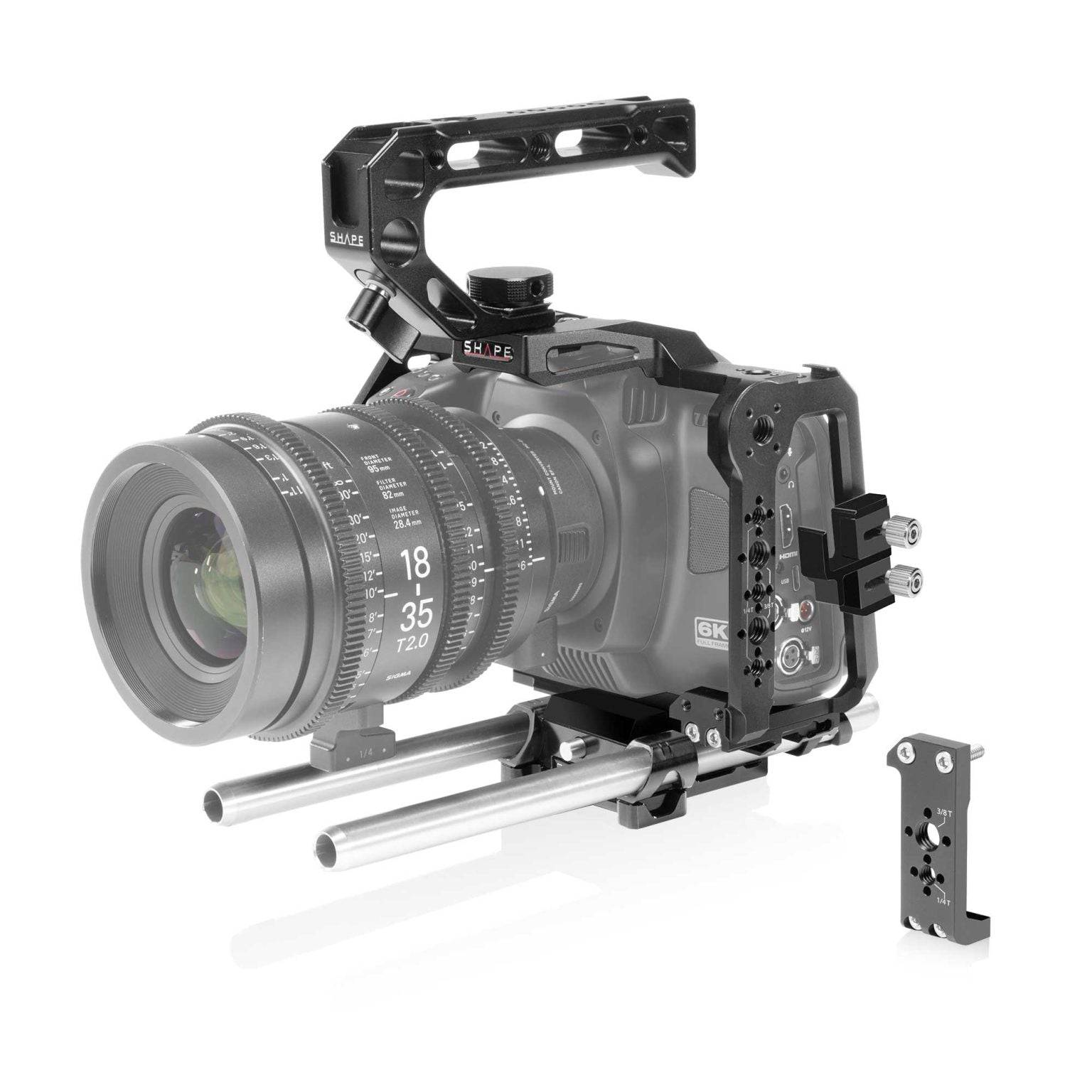 SHAPE Blackmagic Cinema Camera 6K/6K PRO/6K G2 Camera Cage, Top Handle and Rod Bloc System Camera Cage SHAPE wlb