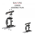 SHAPE Camera Cage, Top Handle and Rod Bloc System for Canon C200/C200B Camera Cage SHAPE wlb   