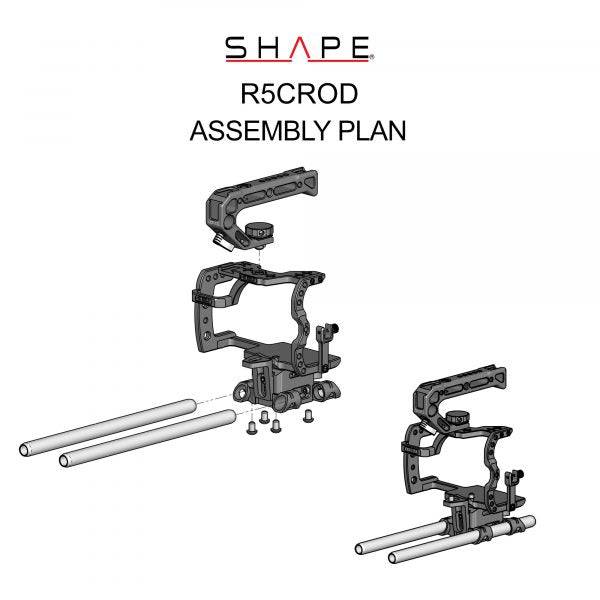 SHAPE Canon R5C/R5/R6 Camera Cage, Top Handle and Rod Bloc System Camera Cage SHAPE wlb