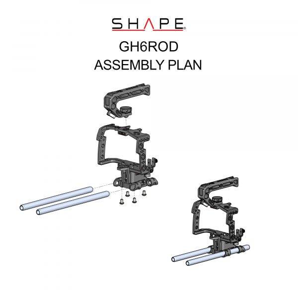 SHAPE Panasonic Lumix GH6 Camera Cage, Top Handle and Rod Bloc System Camera Cage SHAPE wlb