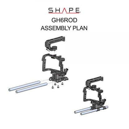SHAPE Panasonic Lumix GH6 Camera Cage, Top Handle and Rod Bloc System Camera Cage SHAPE wlb
