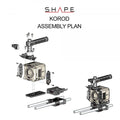 SHAPE RED® KOMODO™ & KOMODO™ 6K Production Pack Camera Cage, Top Handle and Rod Bloc System Camera Cage SHAPE wlb