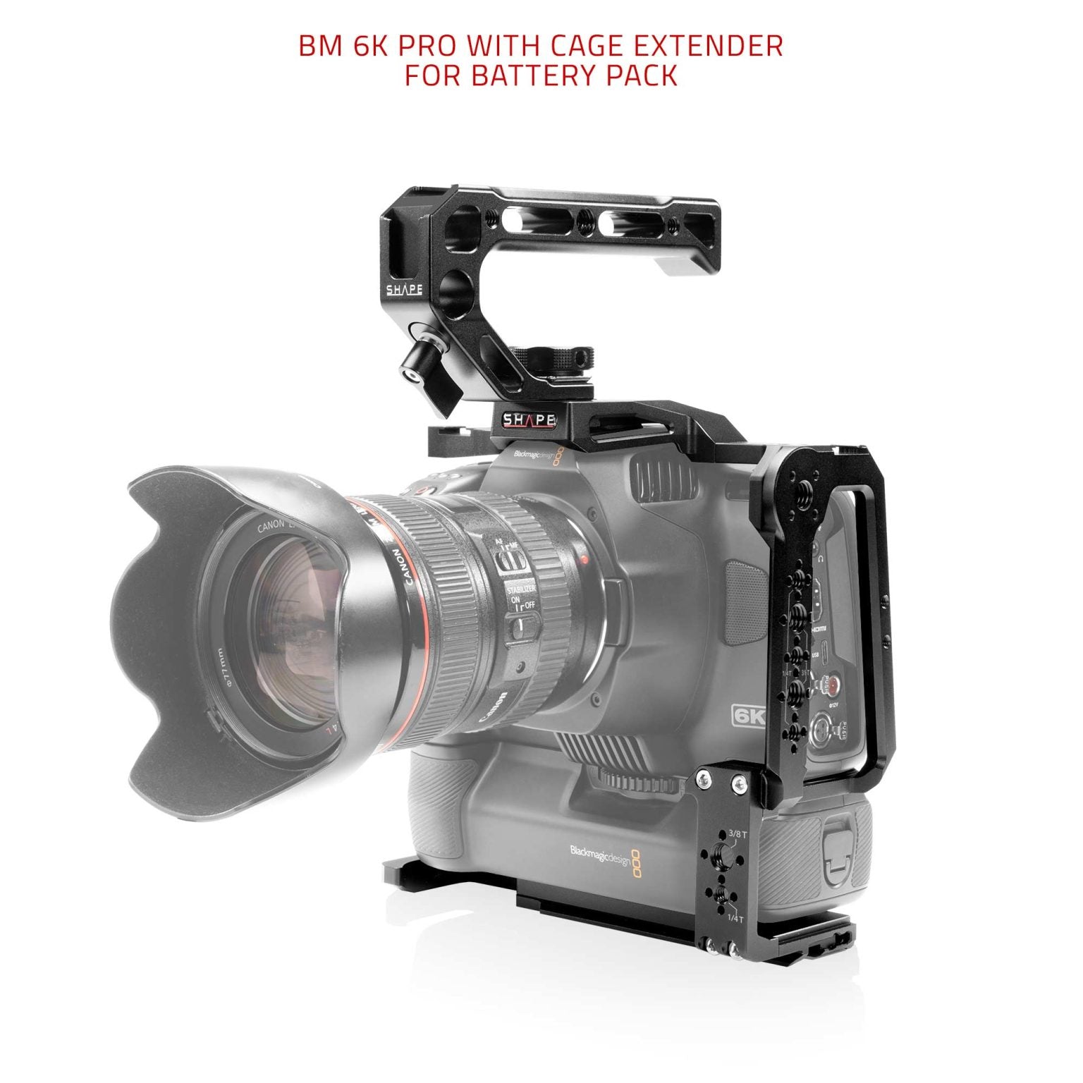 SHAPE Blackmagic Cinema Camera 6K/6K PRO/6K G2 Camera Cage with Top Handle Camera Cage SHAPE wlb