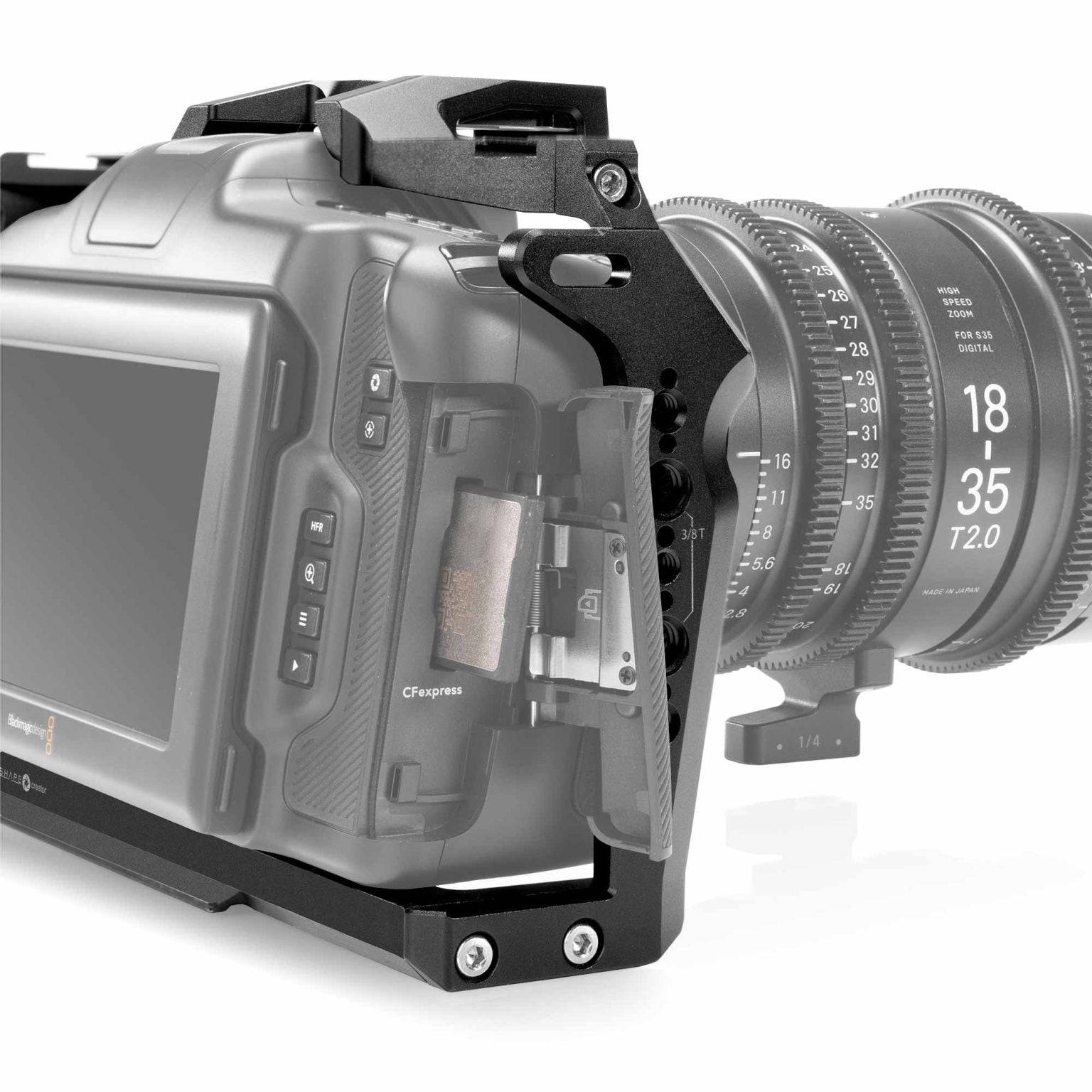 SHAPE Camera Cage with Top Handle for Blackmagic Cinema Camera 6K/6K PRO/6K G2 Camera Cage SHAPE wlb   