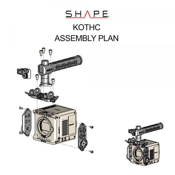 SHAPE RED® KOMODO™ & KOMODO™ 6K Production Pack Camera Cage with Top Handle Camera Cage SHAPE wlb