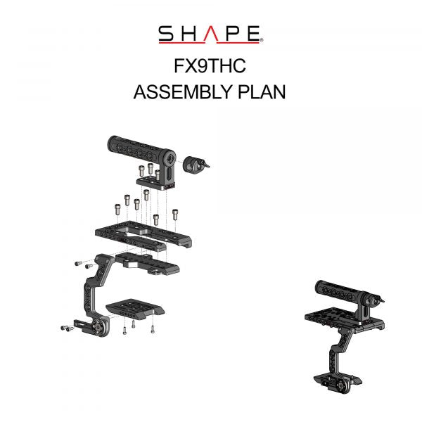 SHAPE Sony FX9 Camera Cage with Top Handle Camera Cage SHAPE wlb