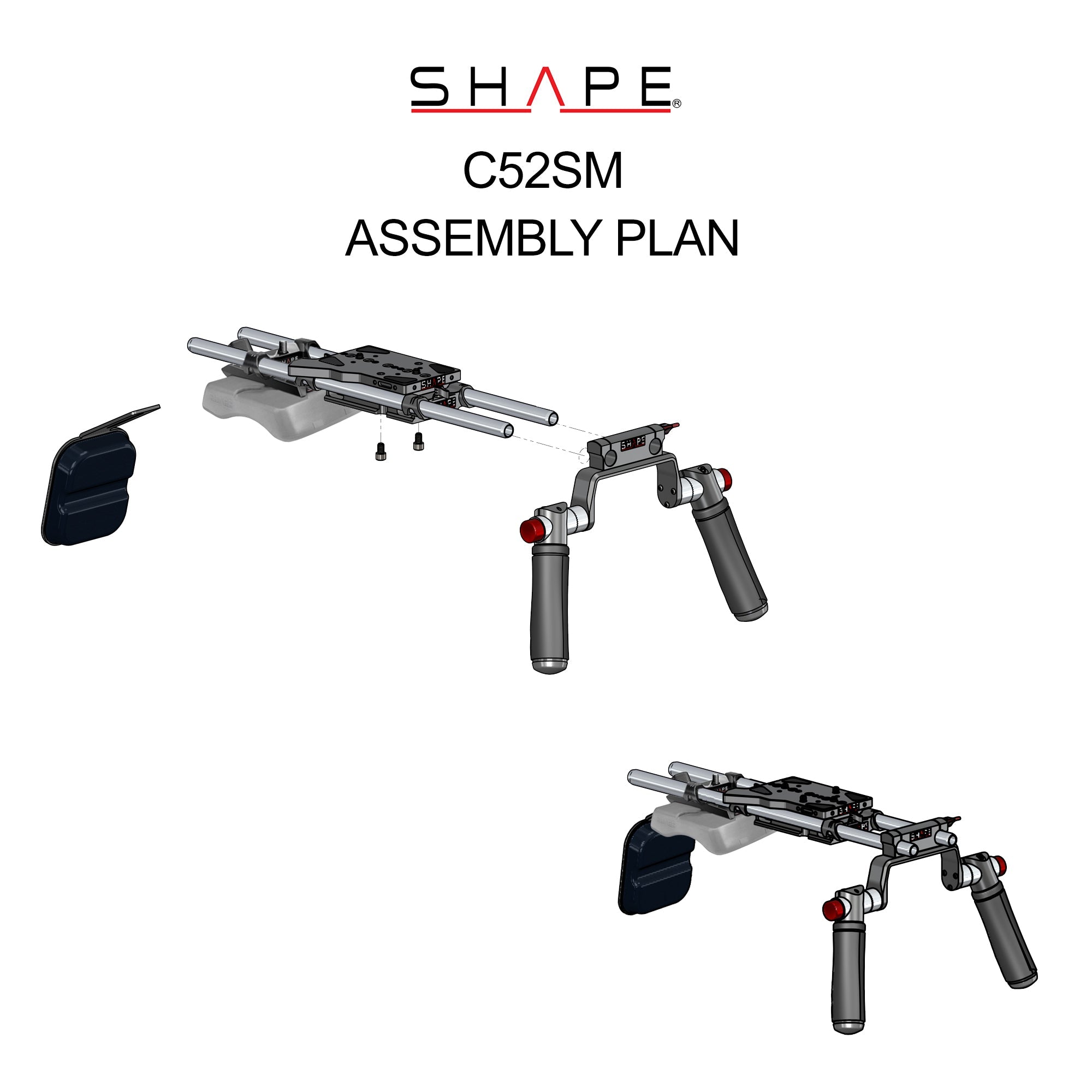 SHAPE Canon C500 MKII/C300 MKIII Shoulder Mount Shoulder Mount SHAPE wlb