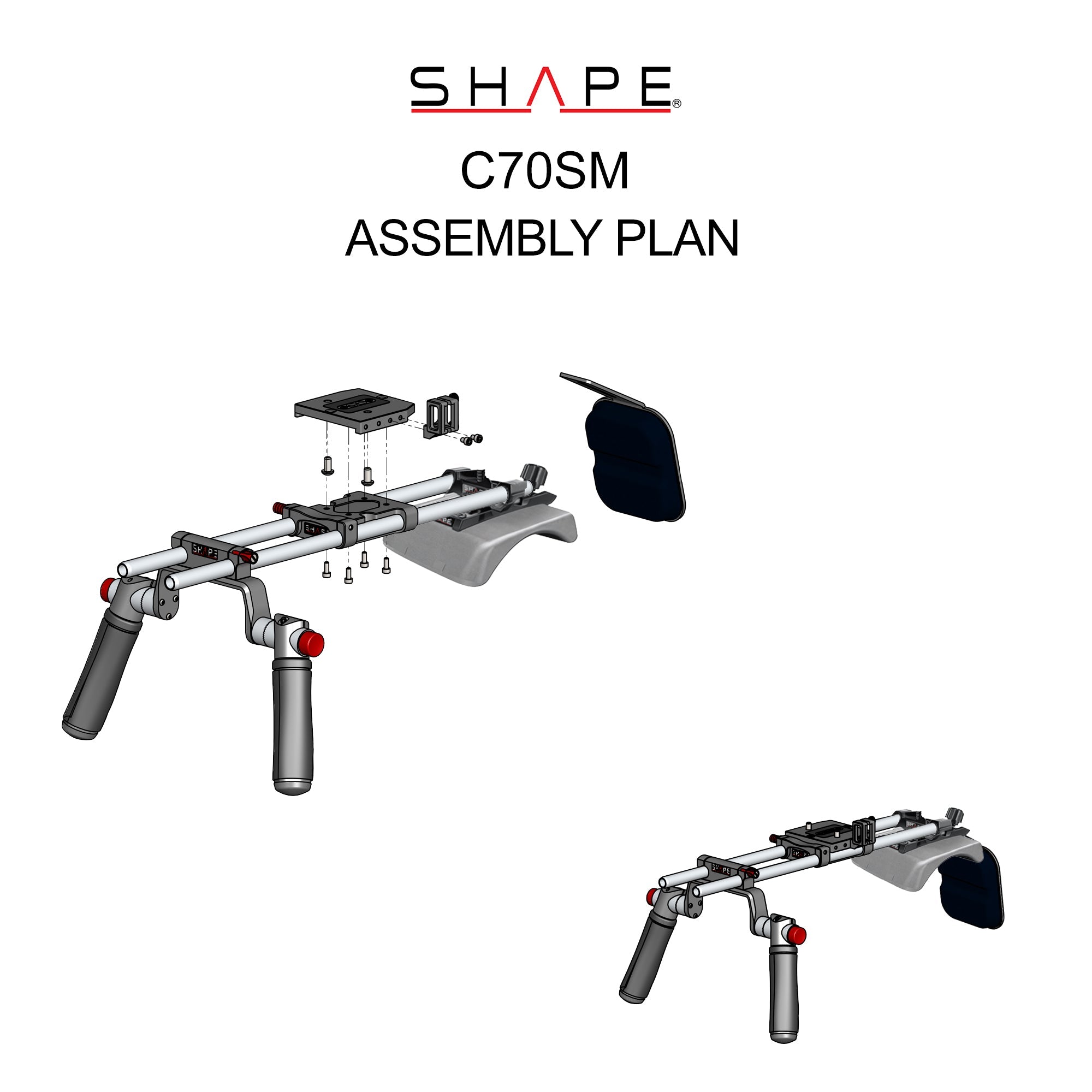 SHAPE Canon C70 Shoulder Mount Shoulder Mount SHAPE wlb