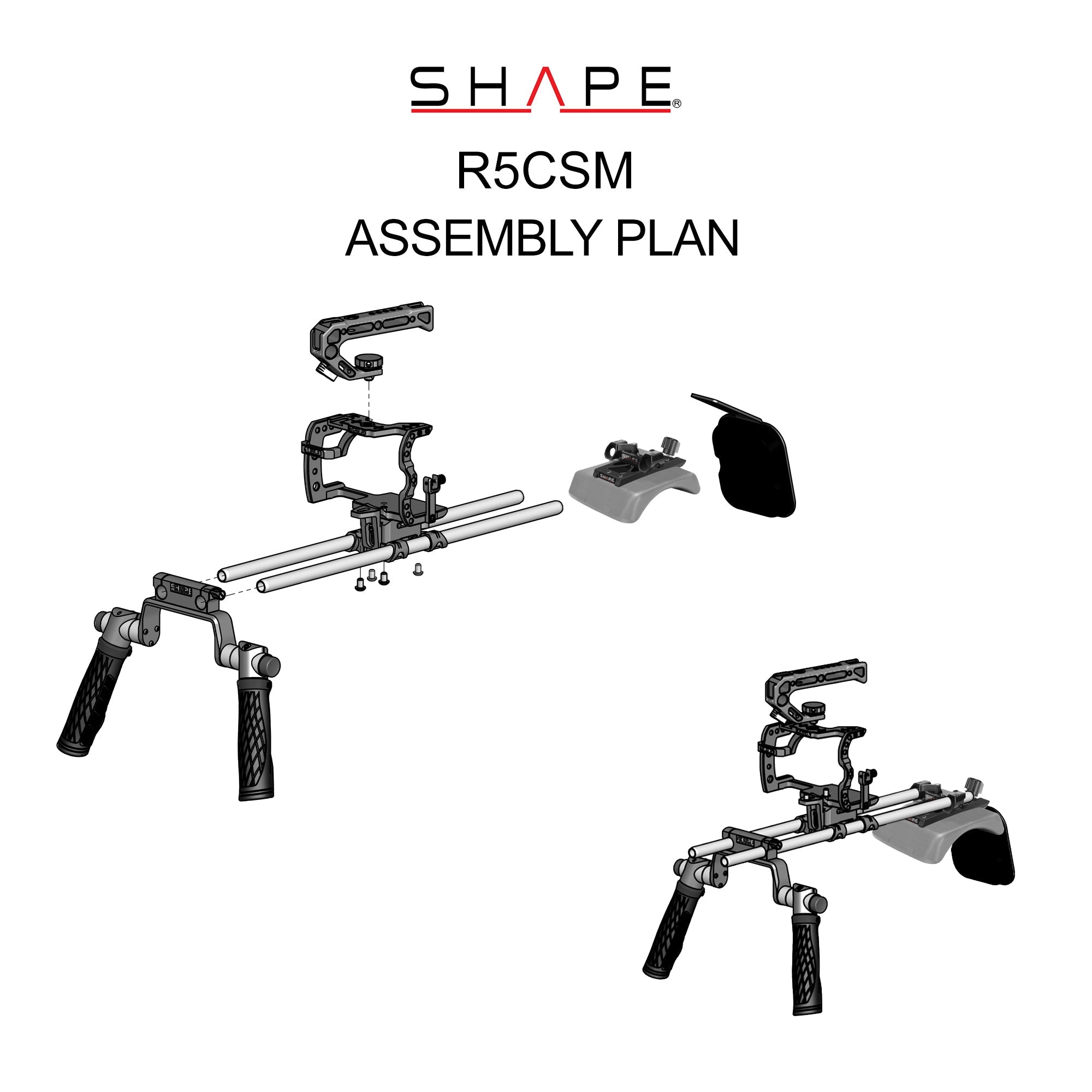 SHAPE Canon R5C/R5/R6 Shoulder Mount Shoulder Mount SHAPE wlb