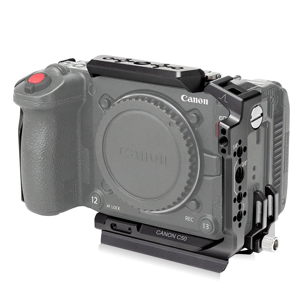 SHAPE Creator Camera Cage for Canon C50 made from CNC-machined aluminum