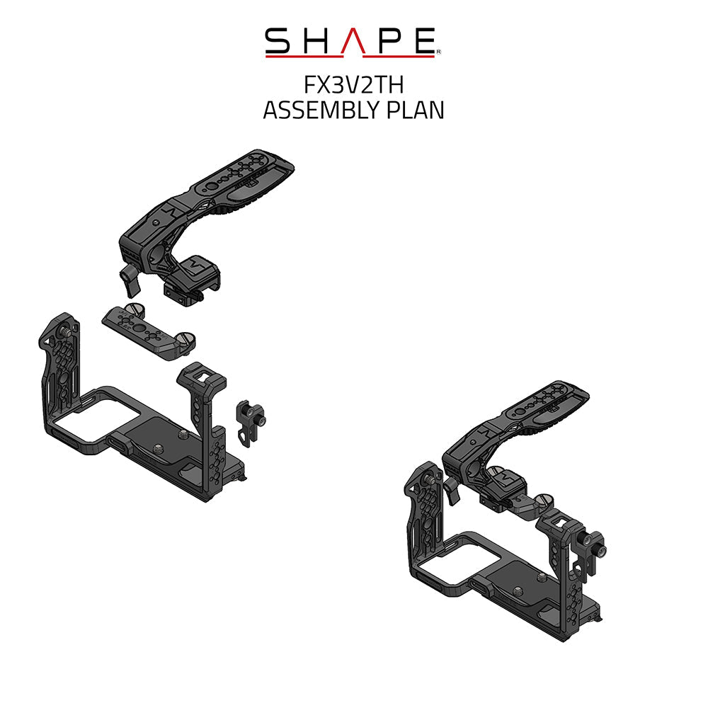 SHAPE Creator Camera Cage V2 Top Handle for Sony FX3 & FX30 Camera Rig SHAPE wlb