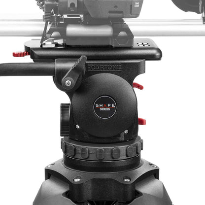SHAPE FOCUS 12 Fluid Head with Red Lock Legs Mid-Level Spreader Tripod SHAPE wlb