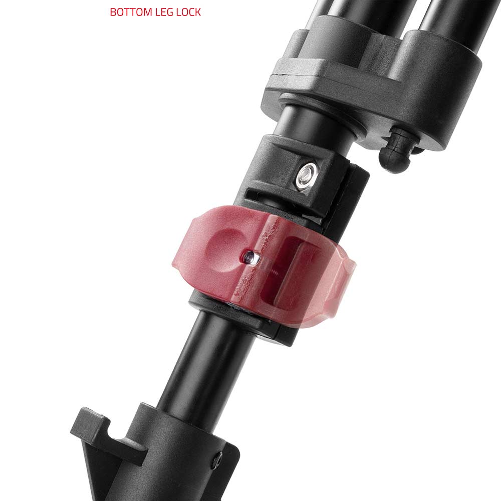 SHAPE FOCUS 12 Fluid Head with Red Lock Legs Mid-Level Spreader Tripod SHAPE wlb