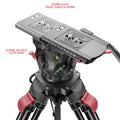 SHAPE FOCUS 12 Fluid Head with Red Lock Legs Mid-Level Spreader Tripod SHAPE wlb
