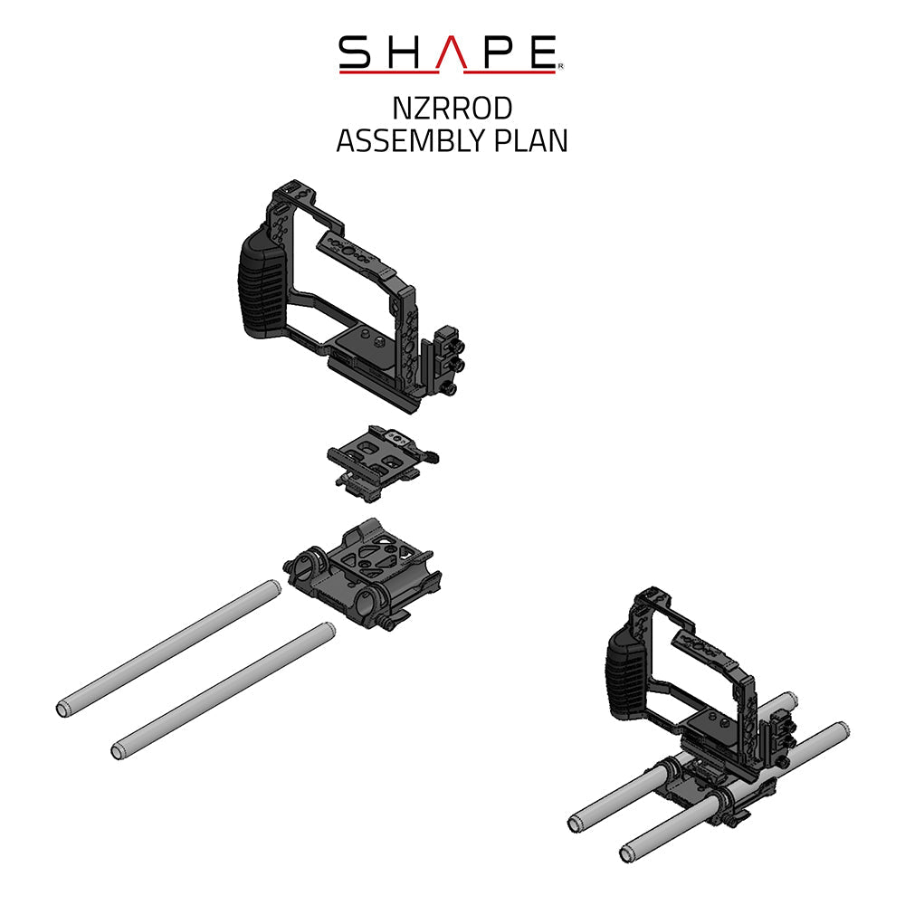SHAPE Full Creator Kit 15mm LWS Base for Nikon ZR Camera Rig SHAPE wlb