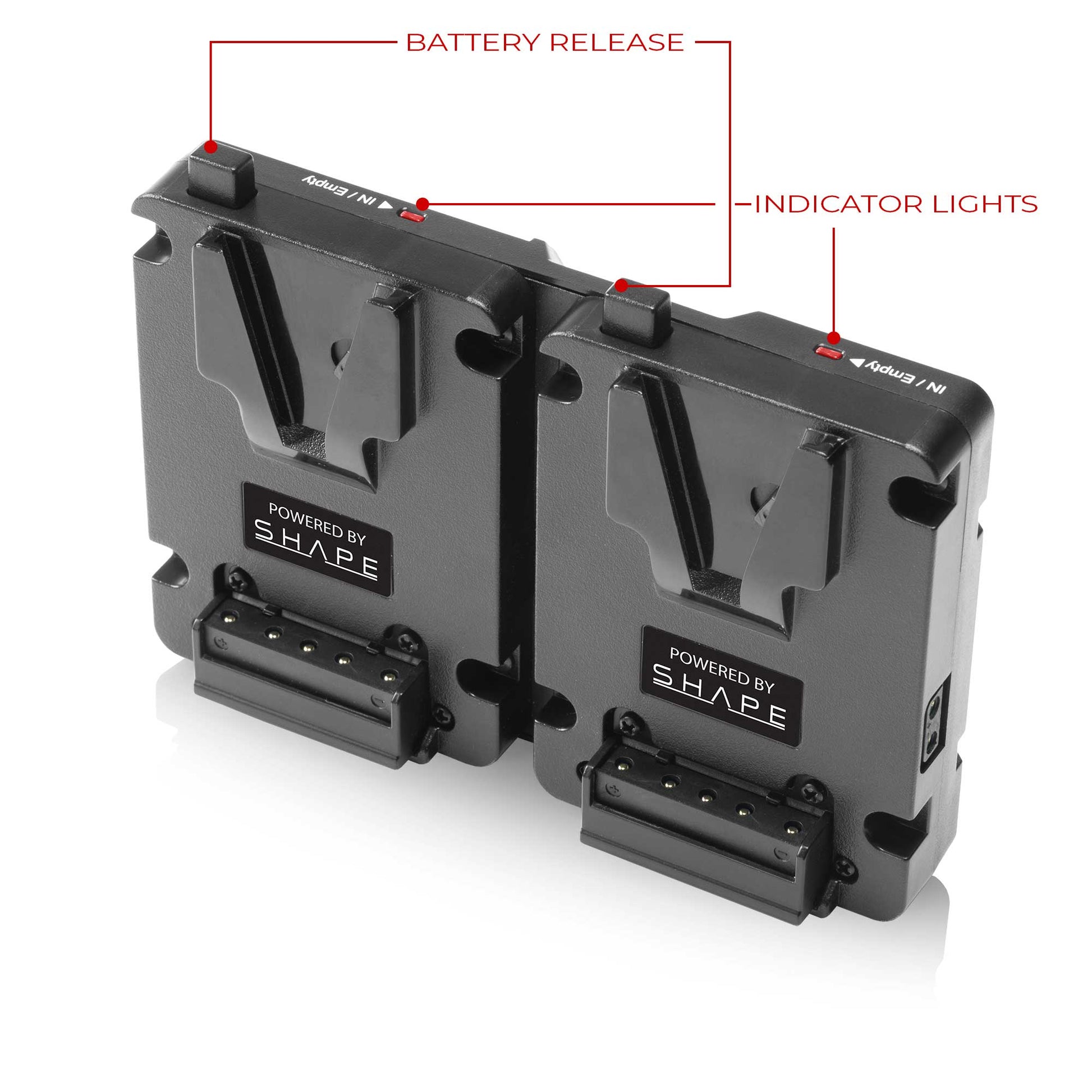 SHAPE Full Play Mini Batteries 99 Wh with Dual V-Mount Hot Swap Mini Battery Plate Battery SHAPE wlb