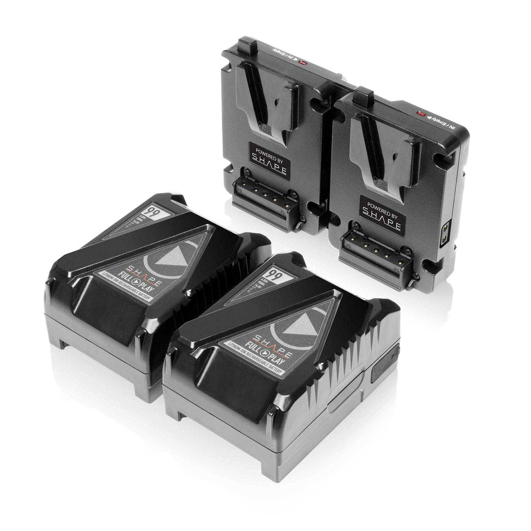 SHAPE Full Play Mini Batteries 99 Wh with Dual V-Mount Hot Swap Mini Battery Plate Battery SHAPE wlb