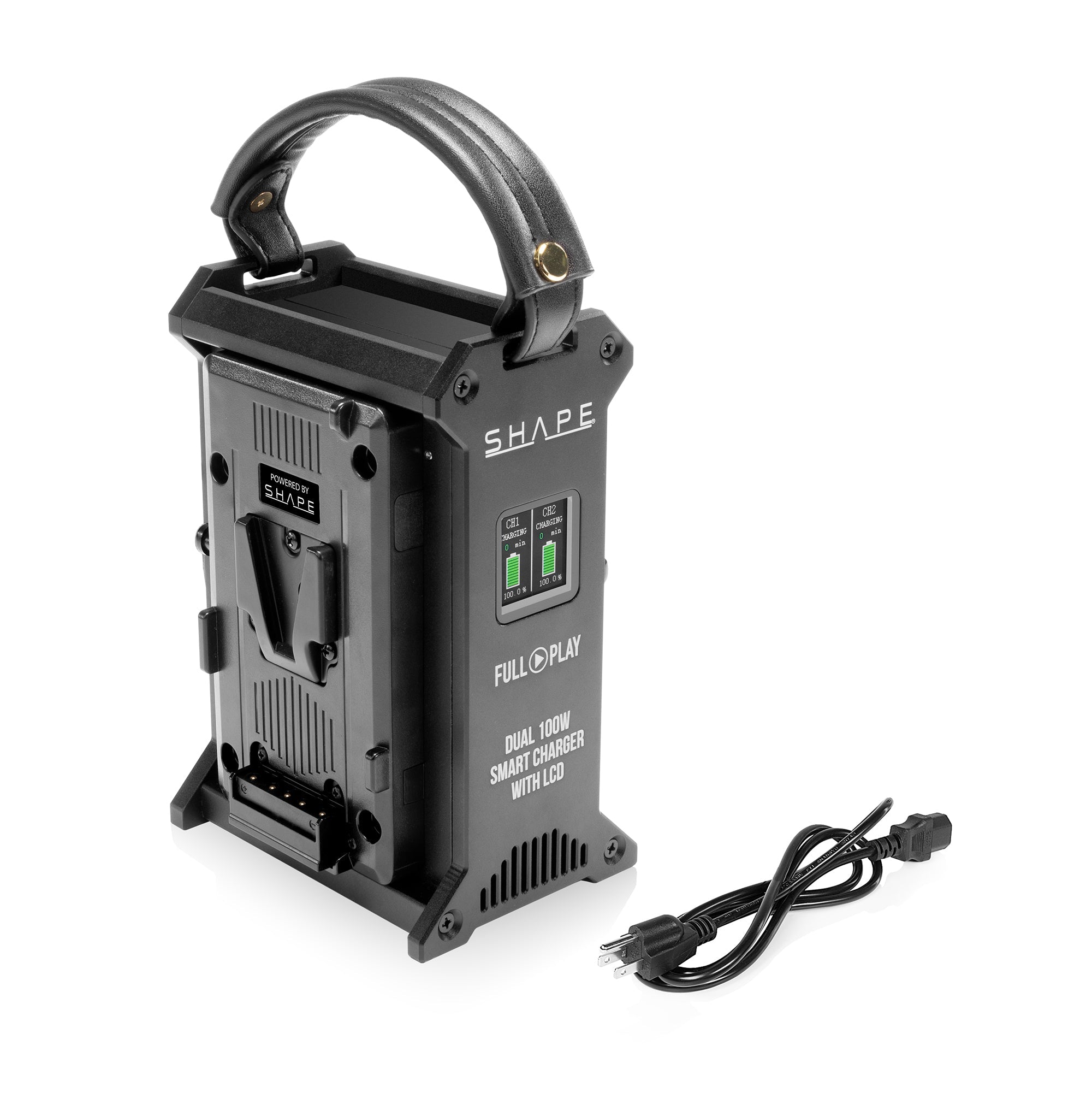 SHAPE Full Play Rechargeable Batteries 98 Wh V-Mount (2) with SHAPE Full Play Intelligent Dual Battery Charger Battery & Charger SHAPE wlb