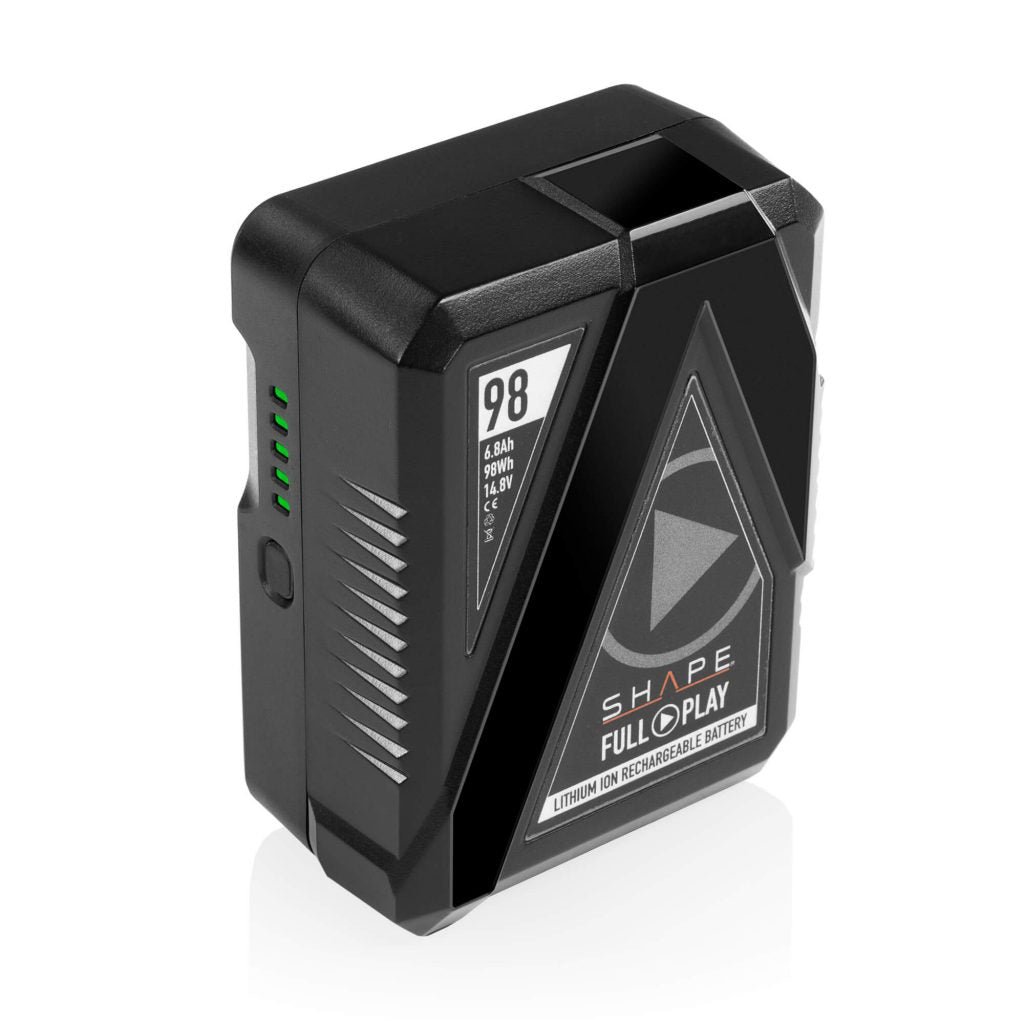 SHAPE Full Play Rechargeable Battery 98 Wh V-Mount with SHAPE Full Play Portable D-Tap Battery Charger Battery & Charger SHAPE wlb