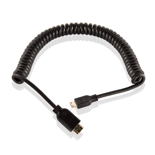 SHAPE HDMI to Mini HDMI Coiled 4K Cable 24 inches Cable SHAPE wlb   