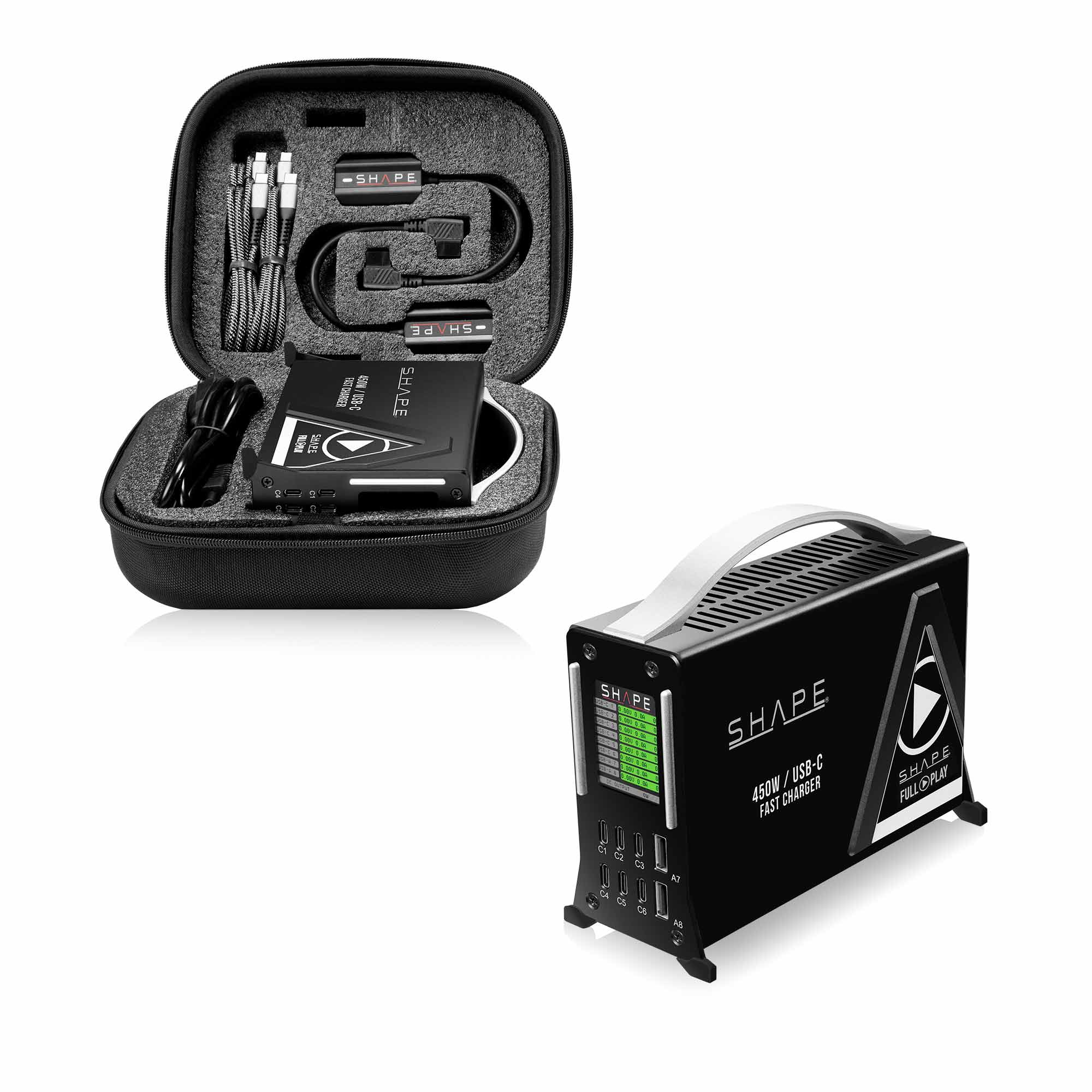 SHAPE Fast Charger Kit USB-C with 2x 50Wh Mini V-Mount Batteries Battery Charger SHAPE wlb