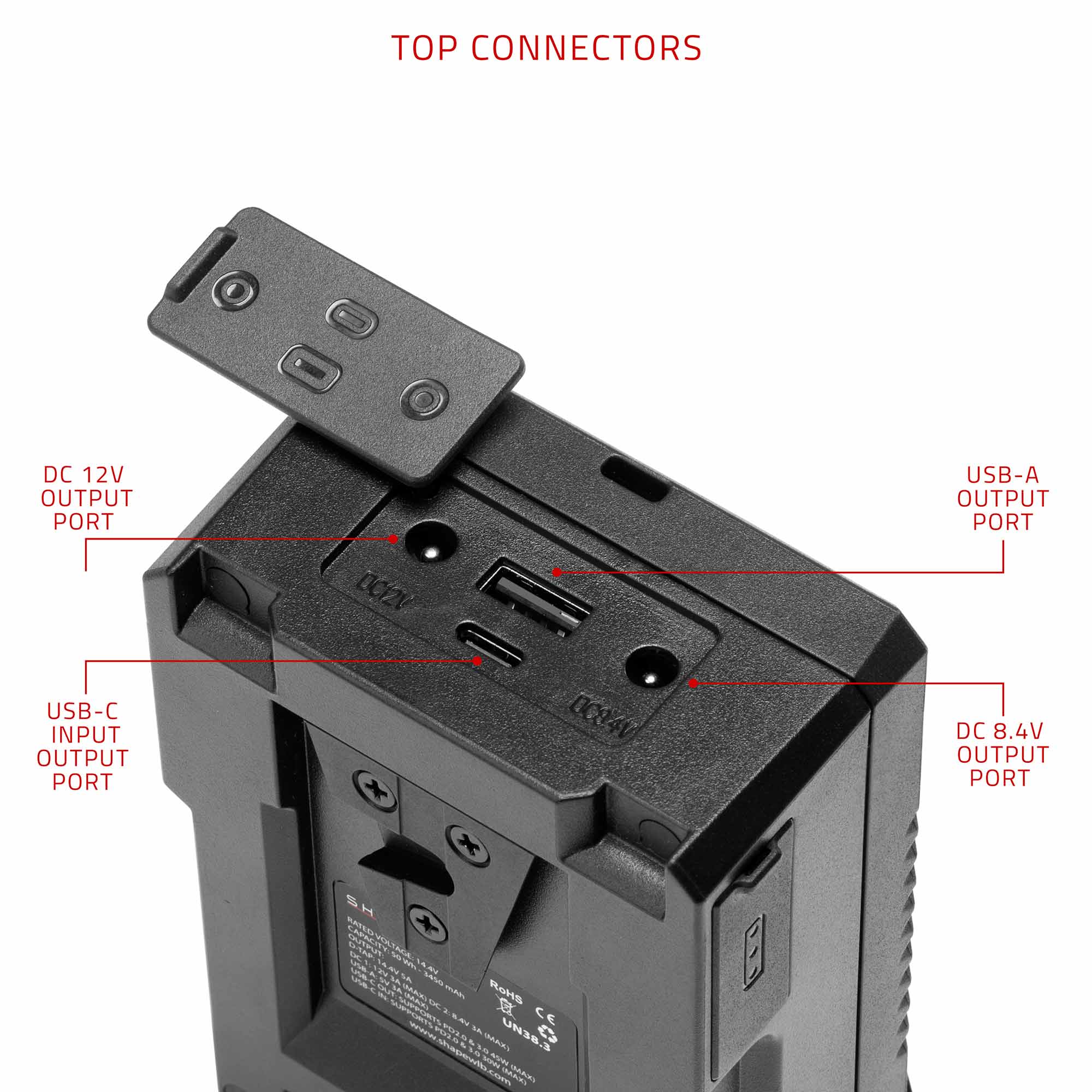 SHAPE Fast Charger Kit USB-C with 2x 50Wh Mini V-Mount Batteries Battery Charger SHAPE wlb