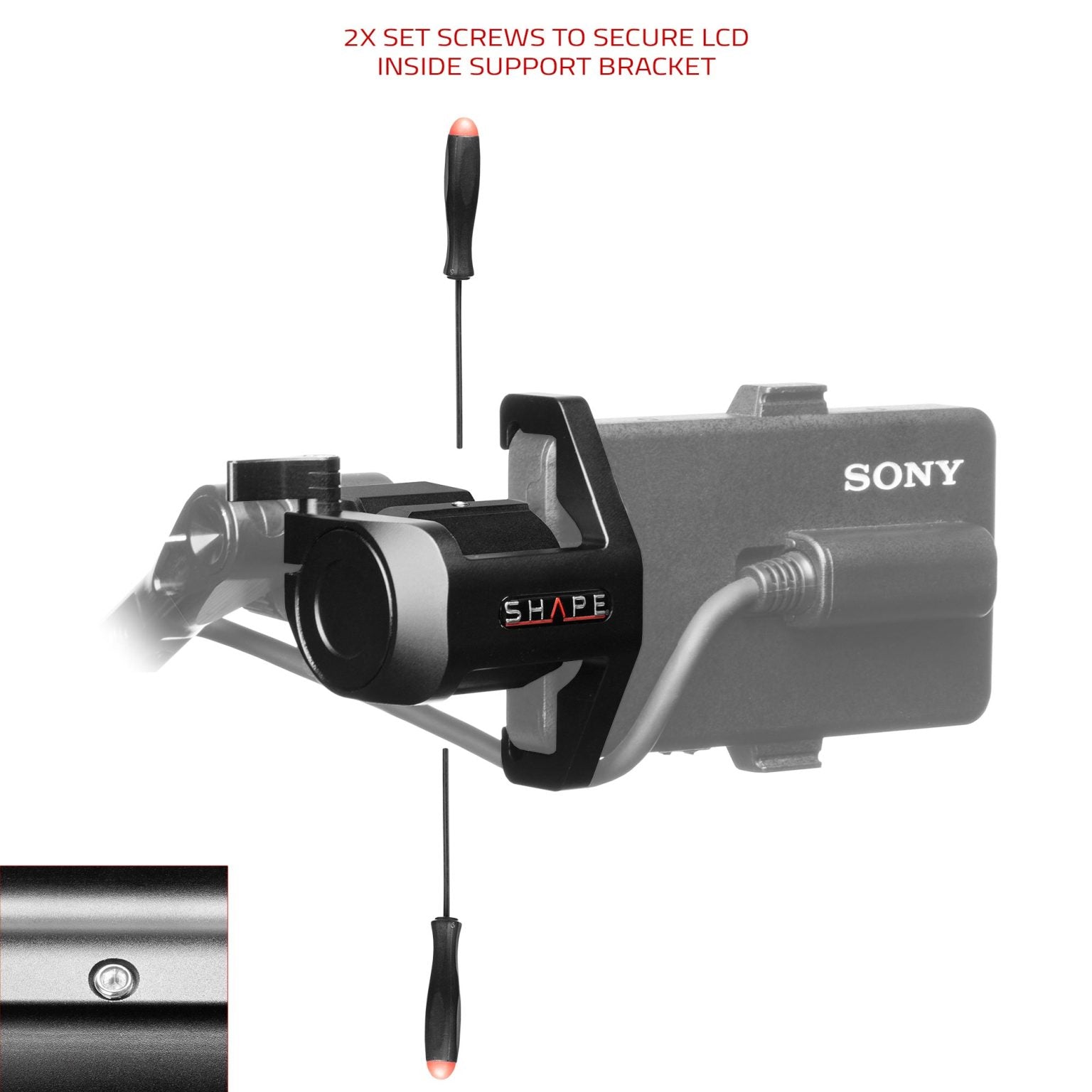 SHAPE Loupe Support for Sony FX6 LCD Monitor Camera Rig SHAPE wlb   