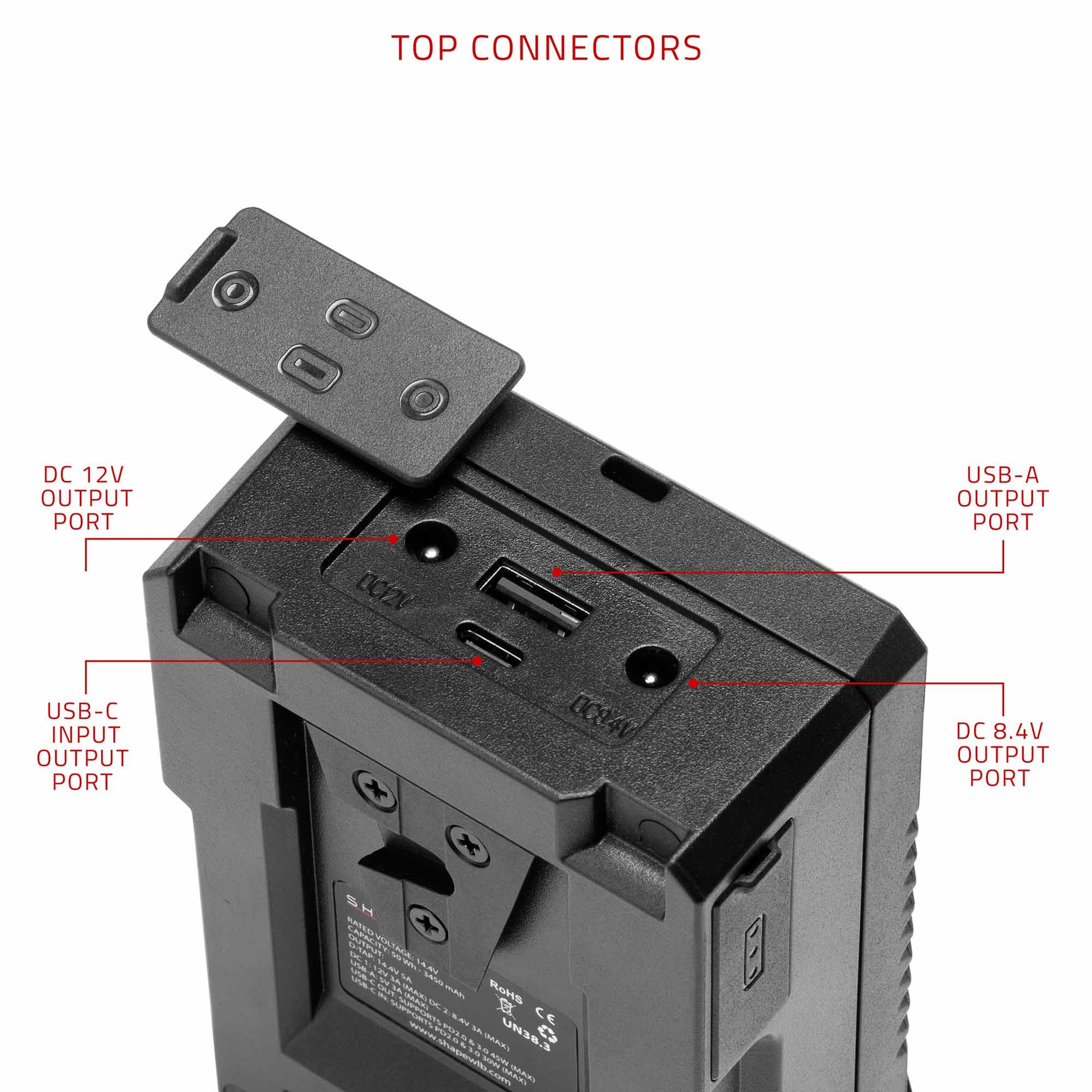 SHAPE Mini 50Wh V-Mount battery USB-C Input/Output Battery SHAPE wlb   