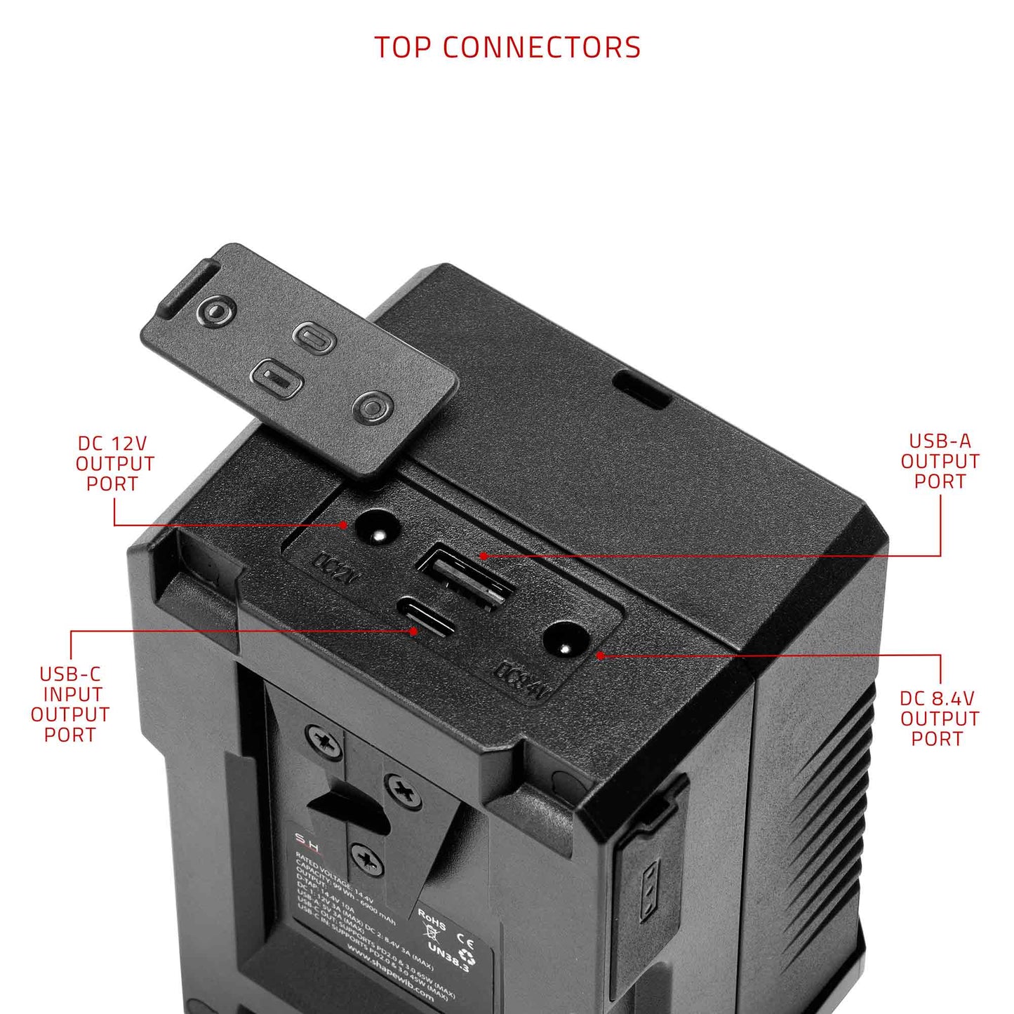 SHAPE Mini 99Wh V-Mount battery USB-C Input/Output Battery SHAPE wlb   